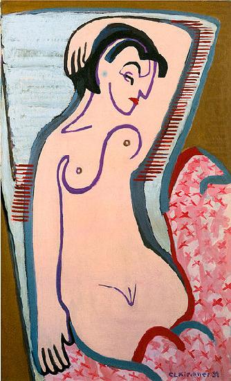 Reclining female nude, Ernst Ludwig Kirchner